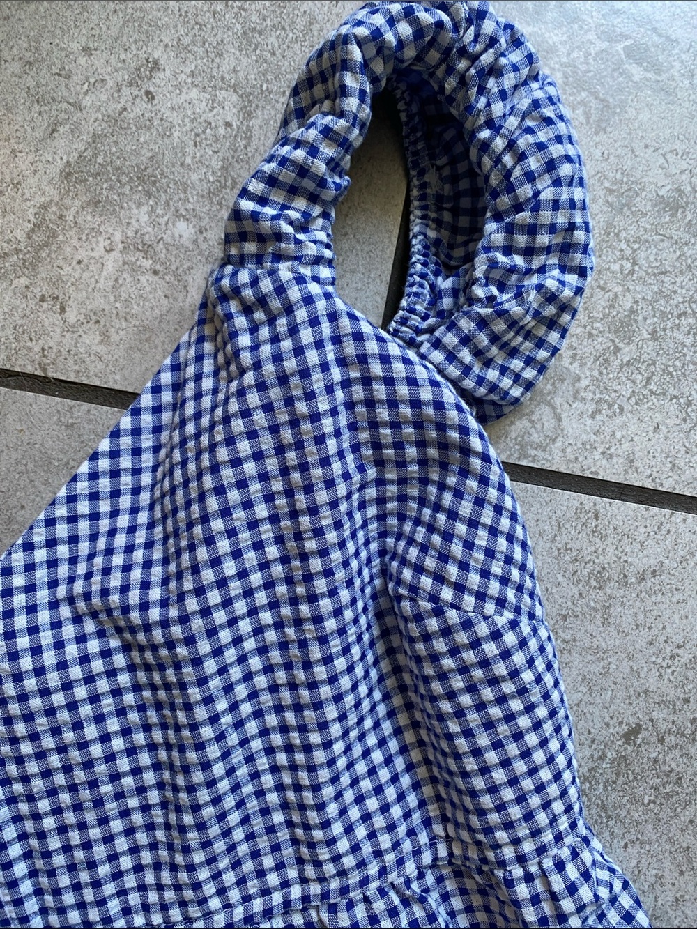 Old Navy Blue Gingham Tiered Maxi Dress - Picture 4 of 10